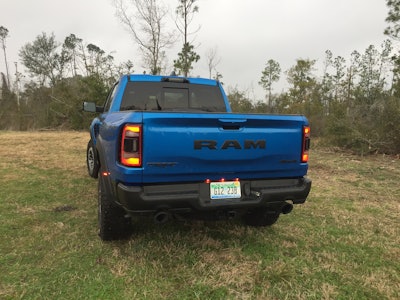 There’s a little TRX badging on the back and more importantly two tailpipes that will, as grandma used to say, knock your socks off.