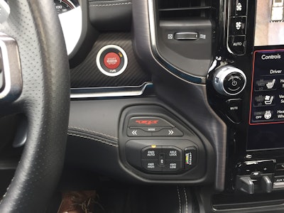 Press the TRX button and Ram’s performance data center will load onto the Uconnect 4 12-inch touchscreen.