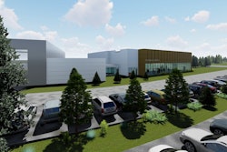 rendered image of volvo construction equipment's new training center