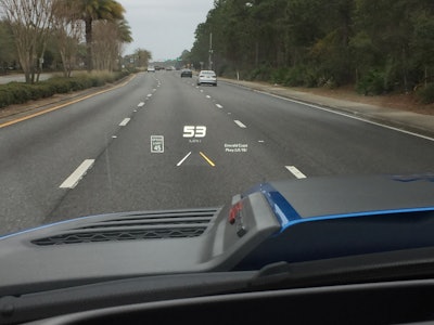 Ram’s Heads up Display, or HUD, never gets old but the speed limit sure does.