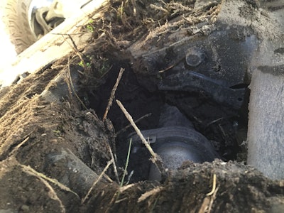 Not crazy about mud getting packed around the exhaust and caked on the 8-speed ZF transmission and Borg Warner transfer case. Mud doesn’t exactly dissipate heat.