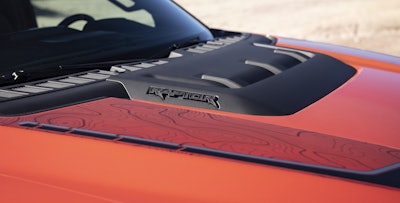 Hood design is inspired by the U.S. Air Force’s F-22 Raptor