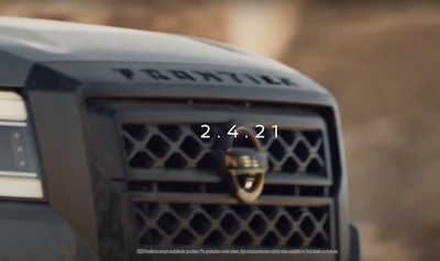 The 2022 Nissan Frontier will be revealed this Thursday. Register to see the action along with other Nissan news. (Screenshot from Nissan video below.)