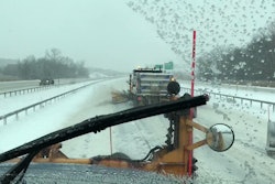 new york state DOT using snow plow on highway
