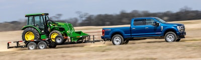 Ford offers best-in-class max conventional towing at 24,200 pounds.