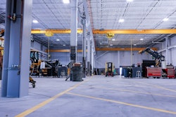 West Side Tractor Shop with overhead cranes