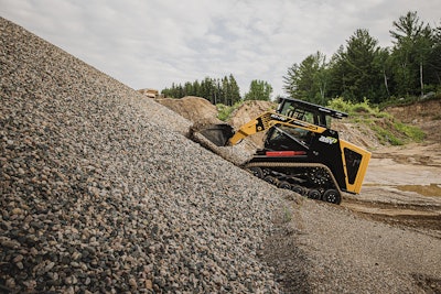 asv rt-75 lifting small rocks