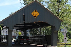 The Buffalo Creek Bridge, also known as the Robert Coffin Parker Bridge, has been struck 14 times since it reopened in August after being refurbished following a truck strike in 2018.