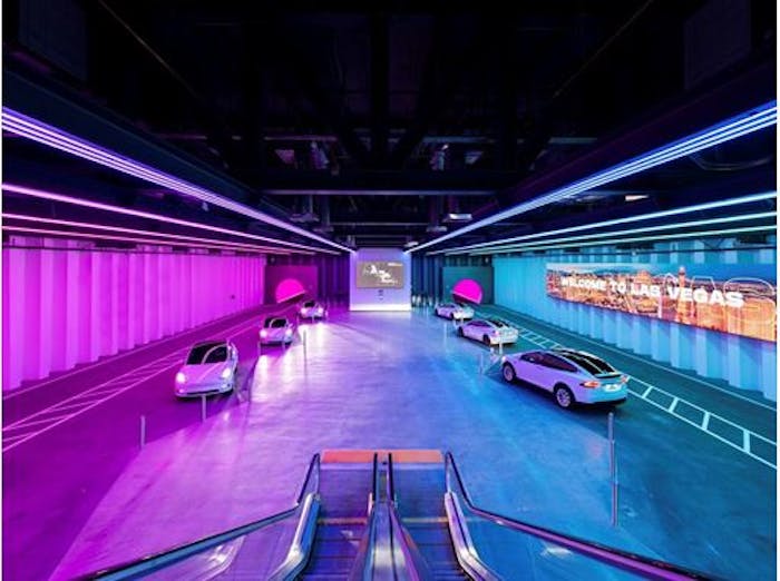 An underground station for the new Las Vegas Convention Center Loop developed by Elon Musk's Boring Company.