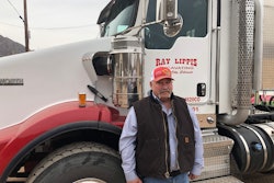 Ray Lippis outside of semi truck