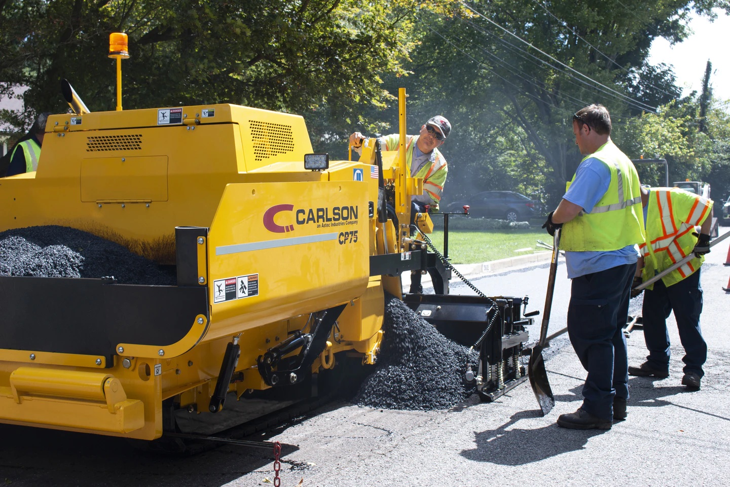 Carlson CP75-II asphalt paver before rebrand