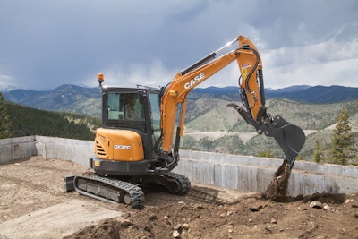 Case CX37C Compact-Excavator digging