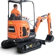 The electric Doosan 1.7-ton DX17Z was shown as a prototype at last year's ConExpo.