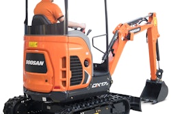 The electric Doosan 1.7-ton DX17Z was shown as a prototype at last year's ConExpo.