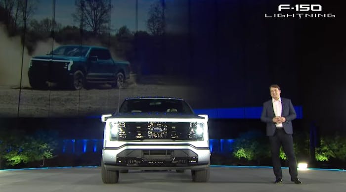 Ford CEO Jim Farley praised his company's first electric F-150 last night during its reveal. 'It hauls ass and tows like a beast,' he said.