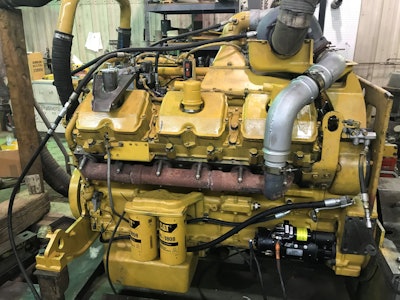 Franken-Dozer's new engine