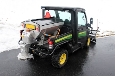 Hilltip's new IceStriker 500 salt and sand spreader