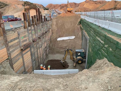 construction of wildlife tunnel