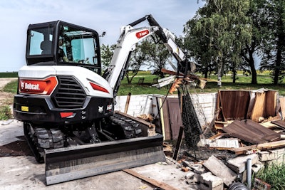 bobcat e60 compact excavator demolition