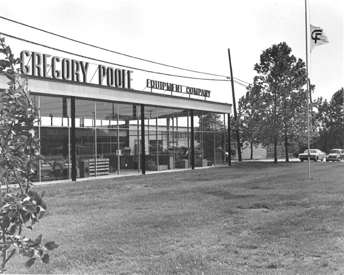 An historical photo of Gregory Poole's Raleigh facility.