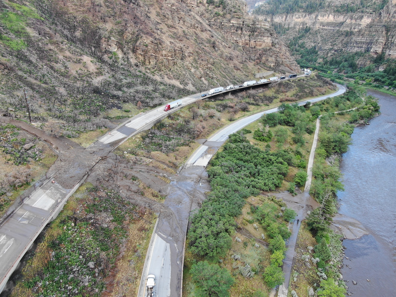 Colorado Mudslide I-70 Glenwood Canyon