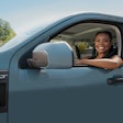 Actress Gabrielle Union sits in the Ford Maverick compact truck. From this picture, we can see that it's a crew cab XLT model with a sun roof and keypad entry. Fleet appeal? Tune into the reveal on Tuesday, June 8 to learn more. If you can't make it, no worries. We'll report on Ford's latest pickup here in Hard Working Trucks. It's a pretty big deal. Ford's last compact, Courier, was yanked in the early 80s in the U.S. to make way for Ranger.