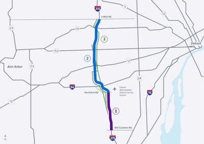 Michigan I-275 Map Construction Plan