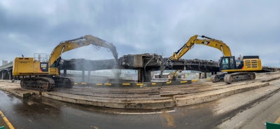 Viaduct demolition denver
