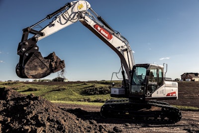 Bobcat E165 excavator digging