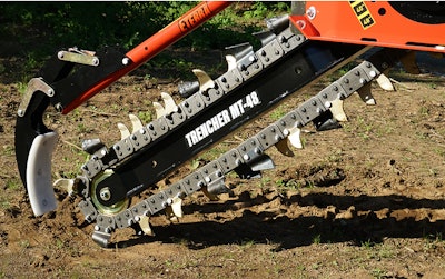 Eterra skid steer 4 Foot Trencher