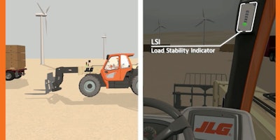 JLG 2733 telehandler load stability indicator