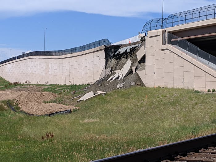 Colorado highway wall collapse U.S. 36