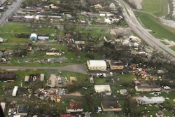 Hurricane Ida destruction aerial photo