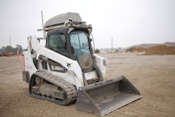 Skid steer outfitted with SafeAI technology