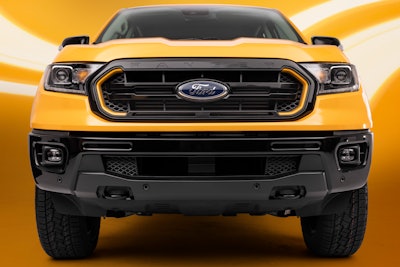 2022 Ford Ranger Splash grille gets orange nostrils and black accents