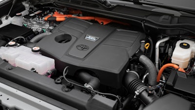 That orange cable teased in a photo Toyota released earlier this year turned out to be part of a hybrid 3.5-liter V6 with more power than the outgoing 5.7-liter V8.