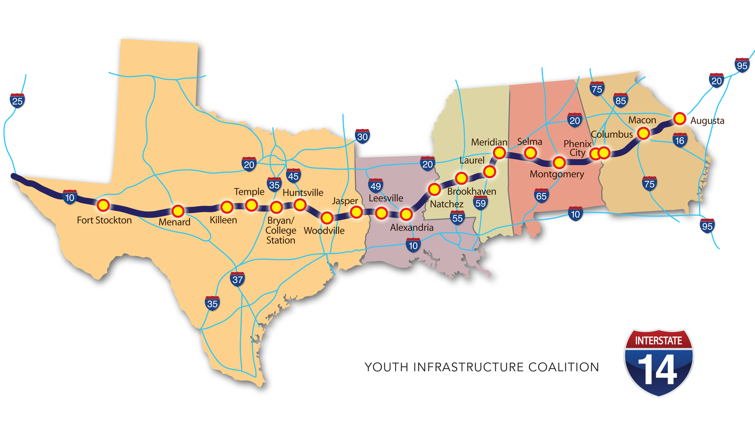 1 2T Infrastructure Bill Includes New Interstate 14 Equipment World   Interstate 14 Map.612f9363a82ec 