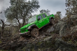 Gecko green exterior and JPP Gorilla Glass windshield are now available for the 2021 Jeep Gladiator.
