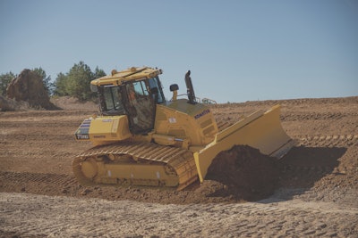 Komatsu D71PXi dozer dirt slope