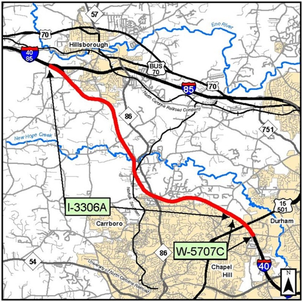 NCDOT Approves 236M Contract For Widening I 40 Equipment World   Widening I40 NC Map.612fd03f9946c 