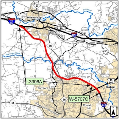 widening interstate 40 NCDOT map
