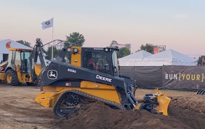 John Deere 333G CTL with Dozer Blade