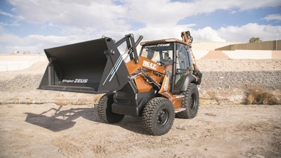 Case 580 EV electric backhoe