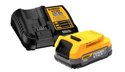 The 20V Max DeWalt Power Stack compact battery works with existing power tools.