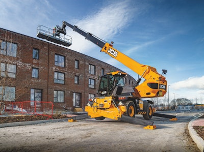 JCB 512-83R rotating telehandler work platform