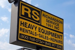 Richardson Service Heavy Equipment Rentals, Sales, and Repairs sign