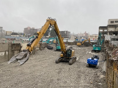 Cat 340 UHD Excavator can reach up to eight stories high.