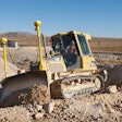Union operating engineer uses a dozer with Trimble Earthworks.