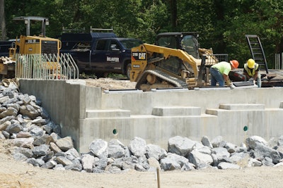 W. F. Delauter crews on the $3.6 million Gas House Pike Bridge in Frederick, Maryland.