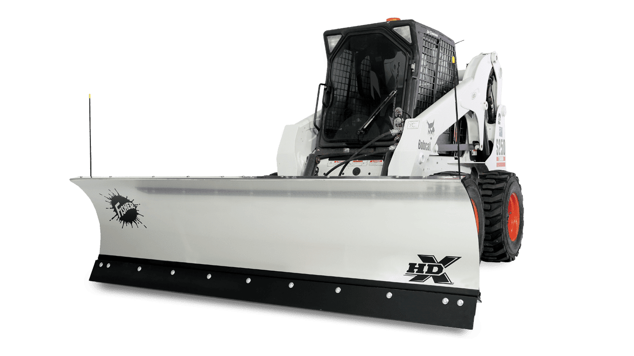 Fisher HDX snowplow for skid steers